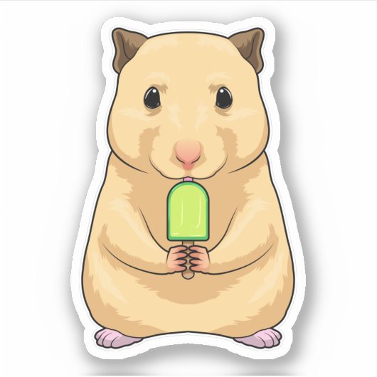 Sticker Hamster Popsicle (Devant)