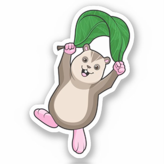 Sticker Hamster with Parachute (Recto)