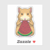 Sticker Hamster with Watermelon (Feuille)