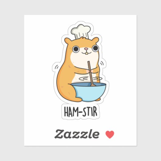 Sticker Hamstir Funny Hamster Pun (Feuille)