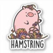 Sticker Hamstring Funny Pig Pun (Devant)
