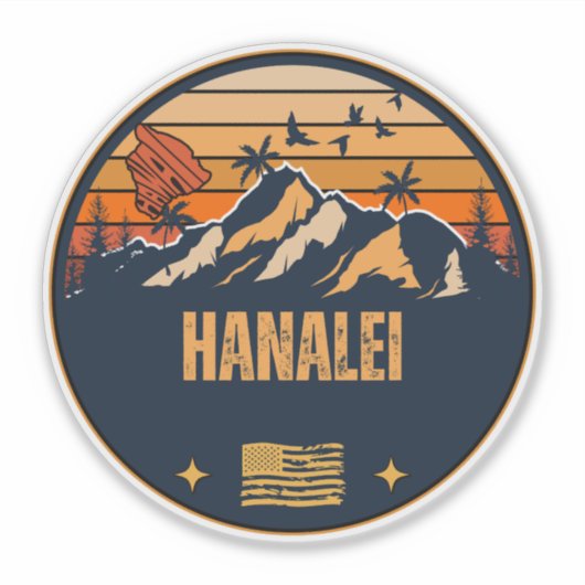 Sticker Hanalei, Hawaï (Devant)