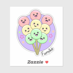 Sticker Hanami Dango Sucreries Japonaises Kawaii Nourritur