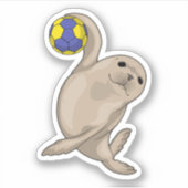 Sticker Handball joueur de phoque (Devant)