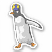 Sticker Handball joueur de pingouin Handball (Devant)