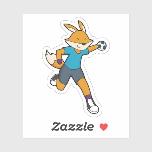 Sticker Handball joueur Fox (Feuille)