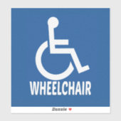 Sticker Handicap Fauteuil roulant (Feuille)