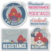 Sticker "Handmade est Ma Résistance" Collection Bleue (Devant)