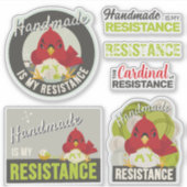 Sticker "Handmade est Ma Résistance" Collection olive lime (Devant)