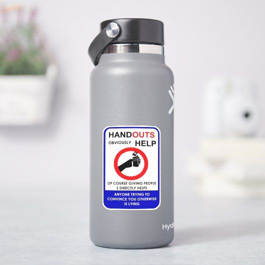 Sticker Handouts Obviously Help (HydroFlask)