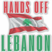Sticker Hands Off Lebanon (Devant)