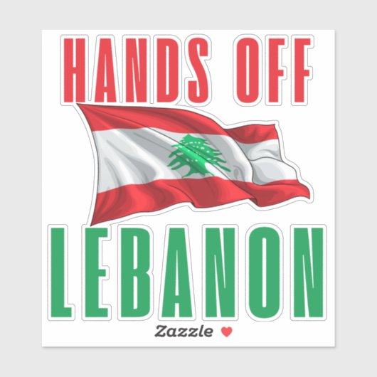 Sticker Hands Off Lebanon (Feuille)