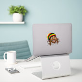 Sticker Handsome Jamaican Rasta Man One Love (Ordinateur portable sur le bureau)