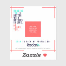 "Hang Ten" - Carte QR Vinyl SURF