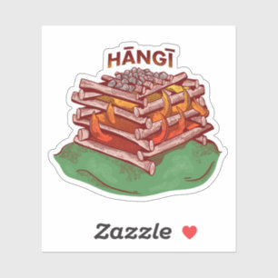 Sticker Hangi Maori Cuisine Nourriture Kai