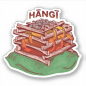 Sticker Hangi Maori Cuisine Nourriture Kai (Devant)