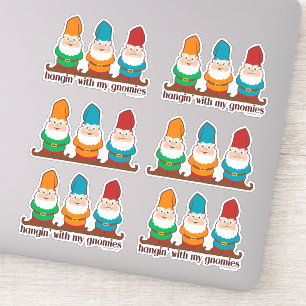 Sticker Hangin' Avec Mes Gnomies Six Coupes De Contour