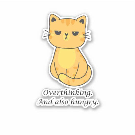 Sticker Hangry Cat (Devant)