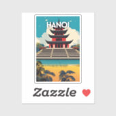 Sticker Hanoï Viêt Nam (Feuille)