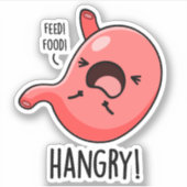 Sticker Hanseuse Faim Faim Stomach Pun (Devant)