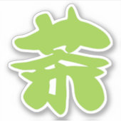Sticker Hanzi / Kanji Langue Caractère Thé chinois (Devant)