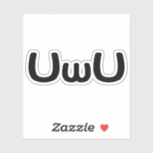 Sticker Happy Anime Face Emoticon (Feuille)