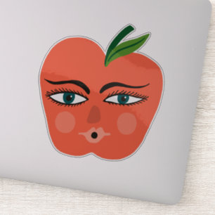Sticker Happy Apple Whimsical