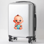 Sticker Happy Baby Cartoon (Sur valise)
