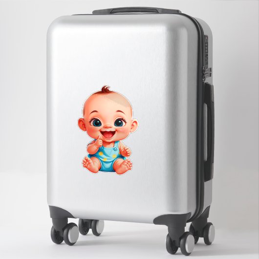 Sticker Happy Baby Cartoon (Sur valise)