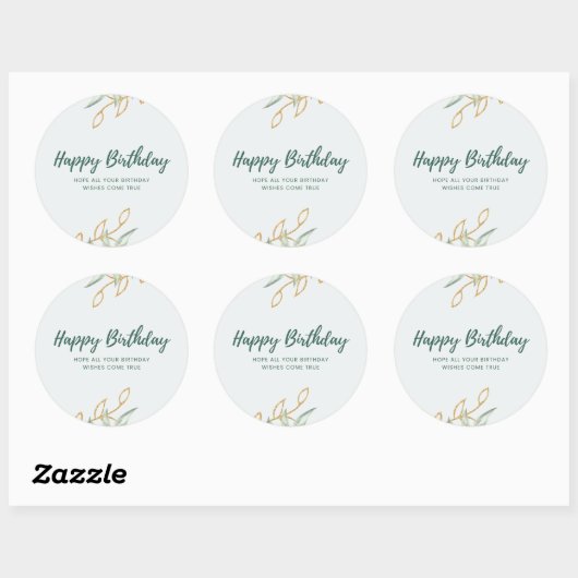 Sticker happy birthday  (Feuille)