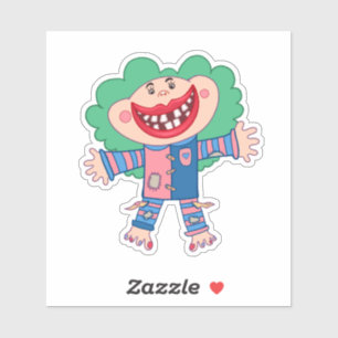 Sticker Happy Broke Funny Girl