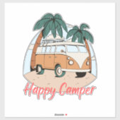 Sticker Happy camper (Feuille)