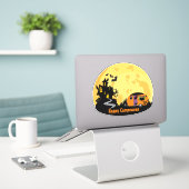Sticker Happy Campoween hantée maison caravane rv camper (Ordinateur portable sur le bureau)