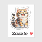 Sticker Happy Cat (Feuille)