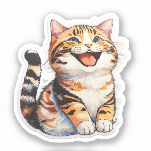 Sticker Happy Cat (Recto)