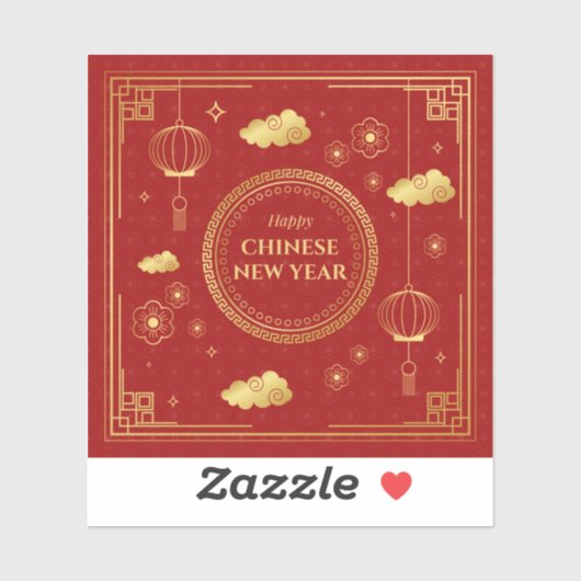 Sticker Happy Chinese New Year (Feuille)