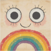 STICKER HAPPY FACE RAINBOW (Devant)