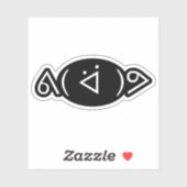 Sticker Happy Gary ᕕ( ᐛ )Meme Emoticon Text Art (Feuille)
