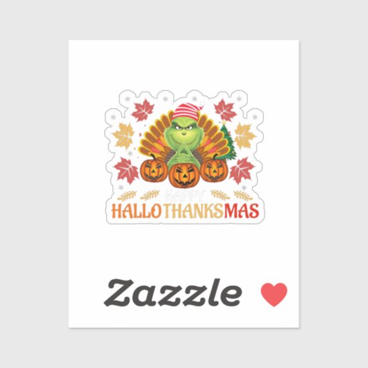 Sticker happy hallo thanksmas (Feuille)