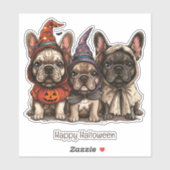 Sticker Happy Halloween Bulldogs français (Feuille)