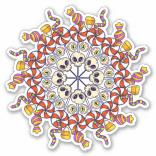 Sticker Happy Halloween Candy Collage