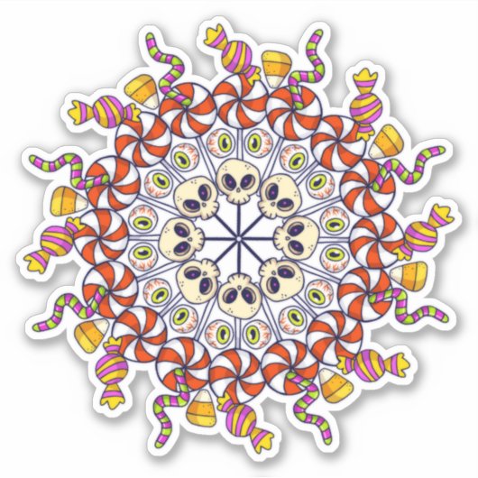 Sticker Happy Halloween Candy Collage (Devant)