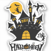 Sticker happy Halloween, Halloween party, funny Halloween (Devant)