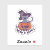Sticker Happy Halloween Meowoween Tank Top (Feuille)