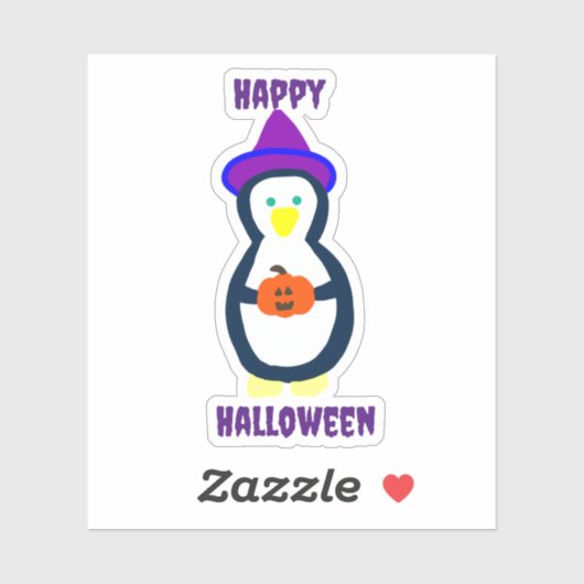 Sticker Happy Halloween Penguin (Feuille)