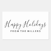 Sticker Happy Holidays Script personnalisé (Devant)