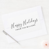 Sticker Happy Holidays Script personnalisé (Enveloppe)