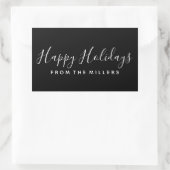 Sticker Happy Holidays Script personnalisé (Sac)