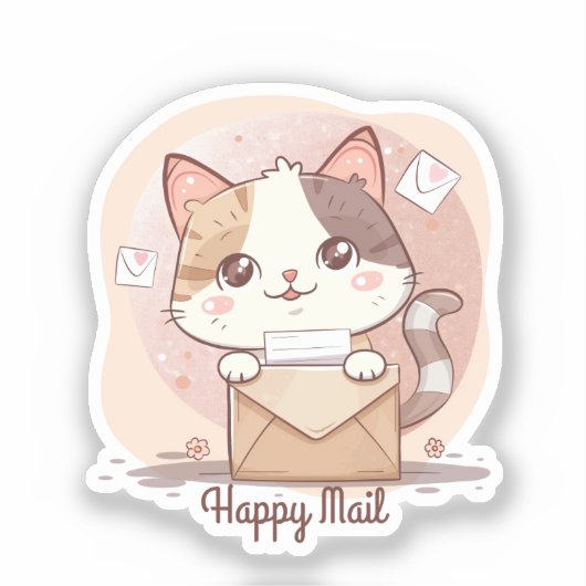 Sticker Happy Mail Cat (Recto)