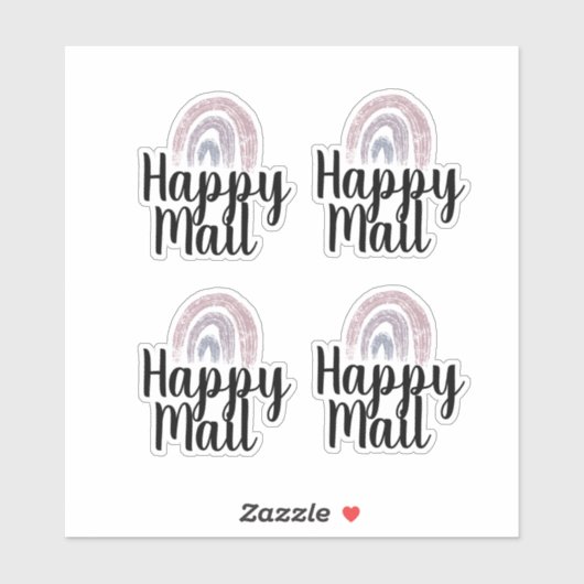 Sticker Happy Mail Rainbow Business Packaging Planner (Feuille)